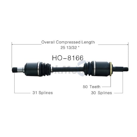 Surtrack Axle Cv Axle Shaft, Ho-8166 HO-8166